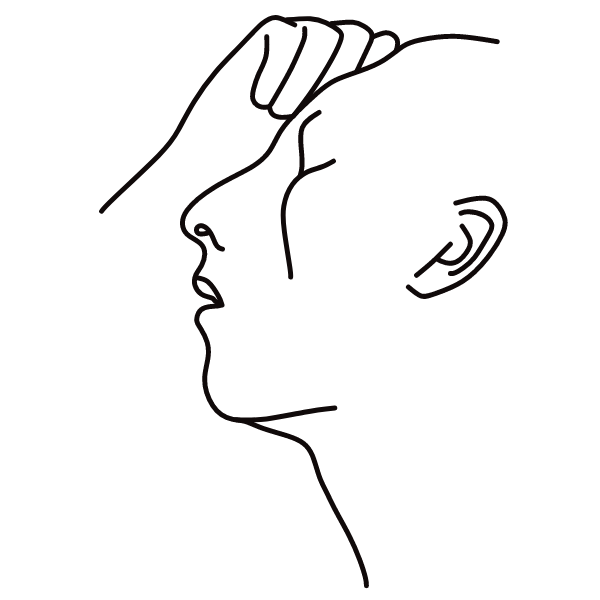 A man who has a headache