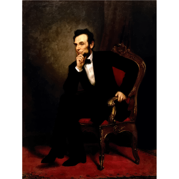 Abraham Lincoln Oil Painting 1869 Restored