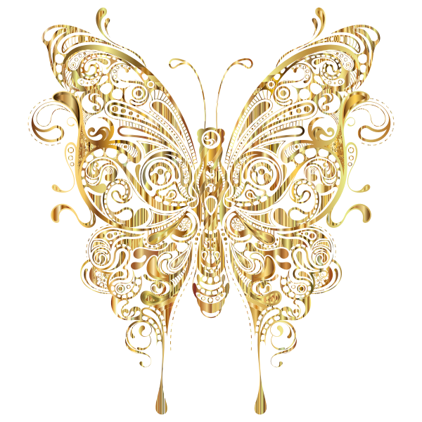 Abstract Butterfly II Gold