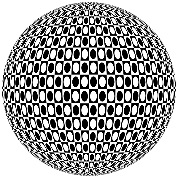 Abstract Checkered Sphere