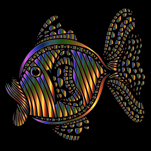 Abstract Colorful Fish 9 With Background