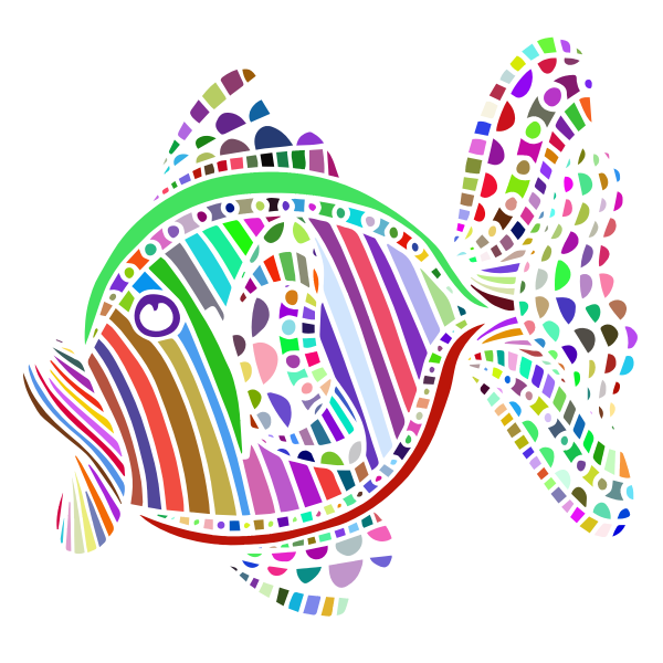 Abstract Colorful Fish
