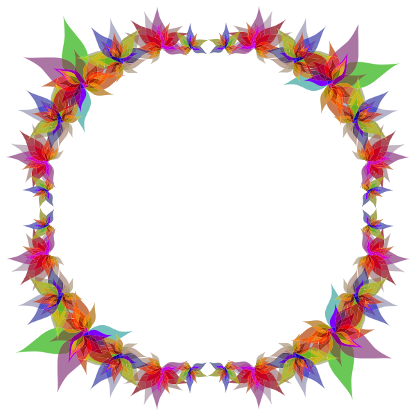 Abstract Flowers Frame 3