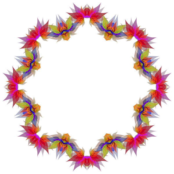 Abstract Flowers Frame