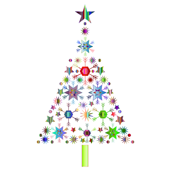 Download Abstract Snowflake Christmas Tree By Karen Arnold ...