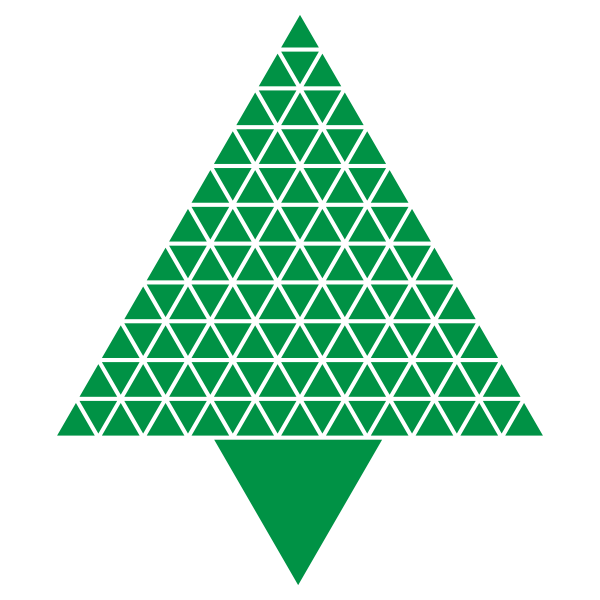 Abstract Triangular Christmas Tree Green