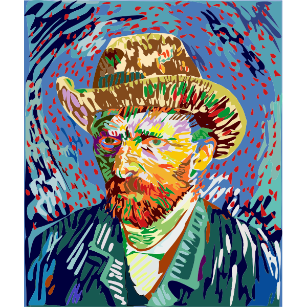 Abstract Vincent Van Gogh Portrait