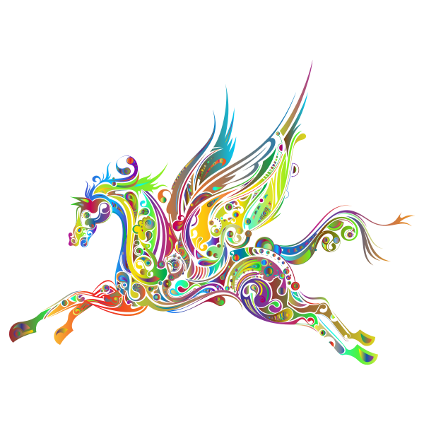 Abstract Winged Horse Prismatic 2