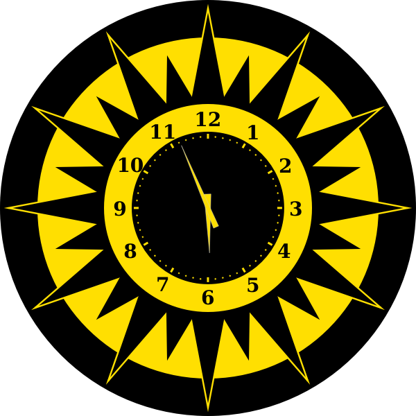 Scripted Abstract Sun Clock