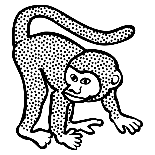 Vector image of spotty monkey