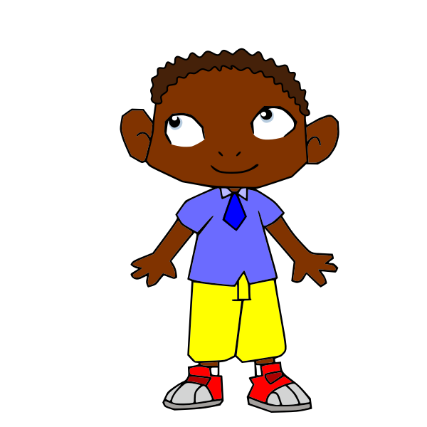 Cartoon African boy