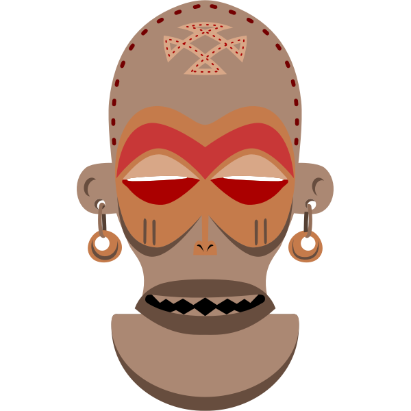 African Mask Vector Art
