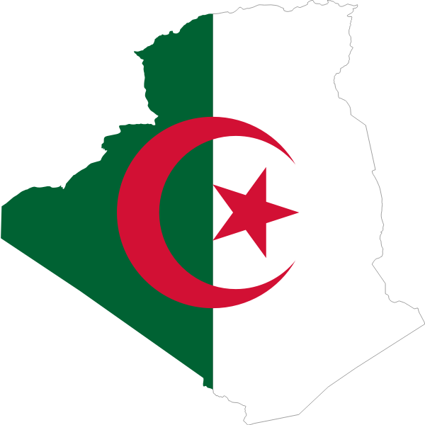 Algeria flag map