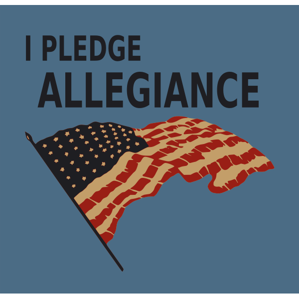 Download Pledge allegiance with US flag | Free SVG