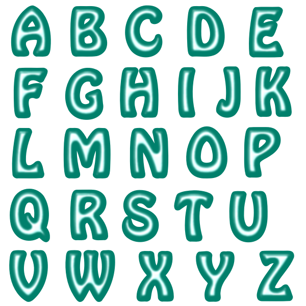 Alphabet16Cyan | Free SVG