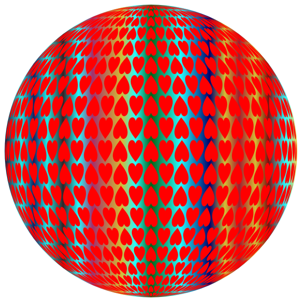 Alternating Hearts Sphere Variation 2
