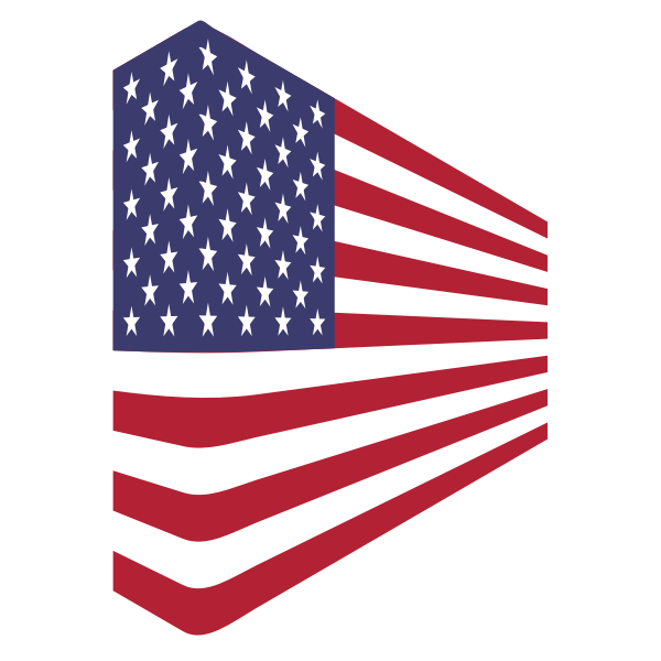 America USA Flag Perspective 1