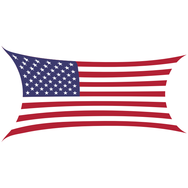 Stretched flag of America