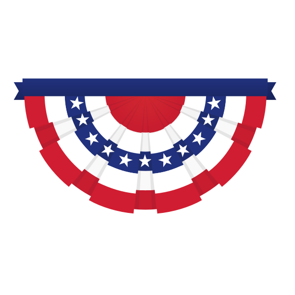 American Flag Bunting Free SVG
