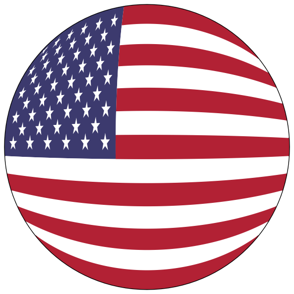 American Flag Orb With Stroke
