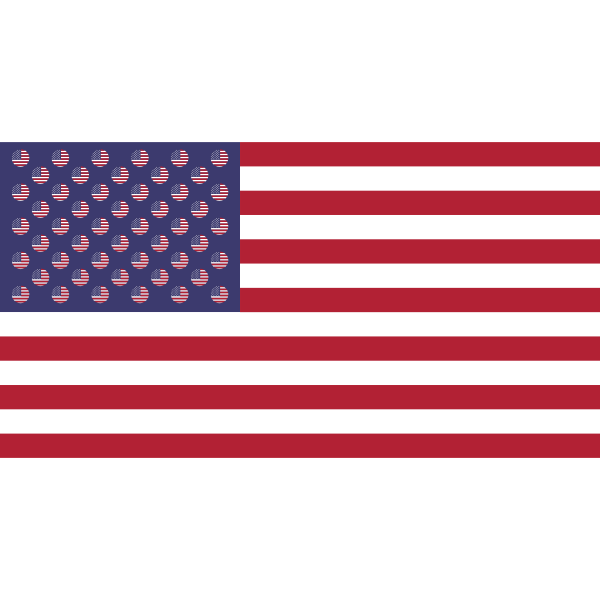 American Flag With Flag Circles