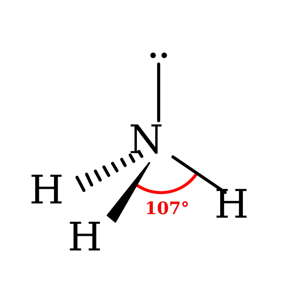 Ammonia Lone Electron Pair | Free SVG