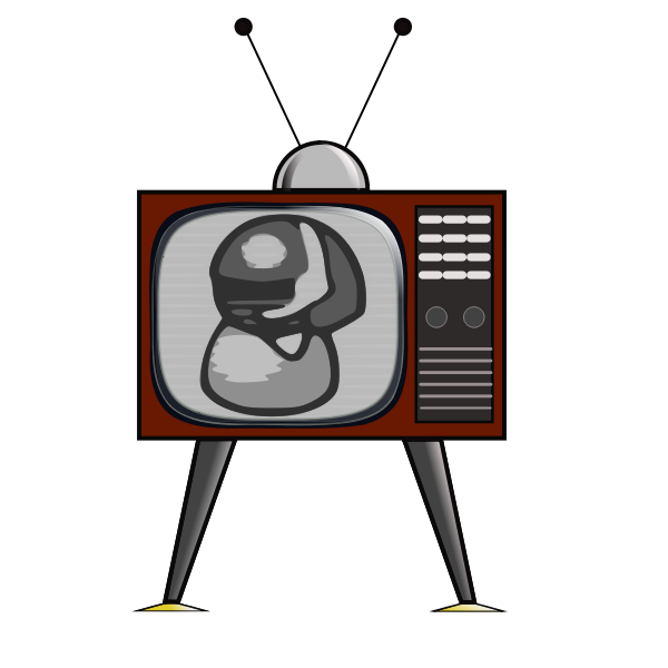 Vector graphics of an old TV receiver