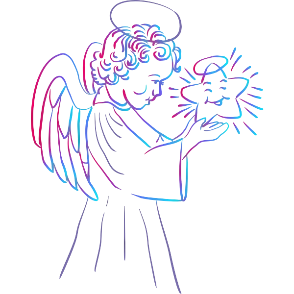 Angel With Star Colour