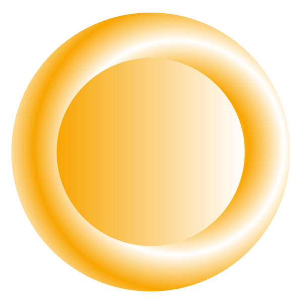 3D orange circular button