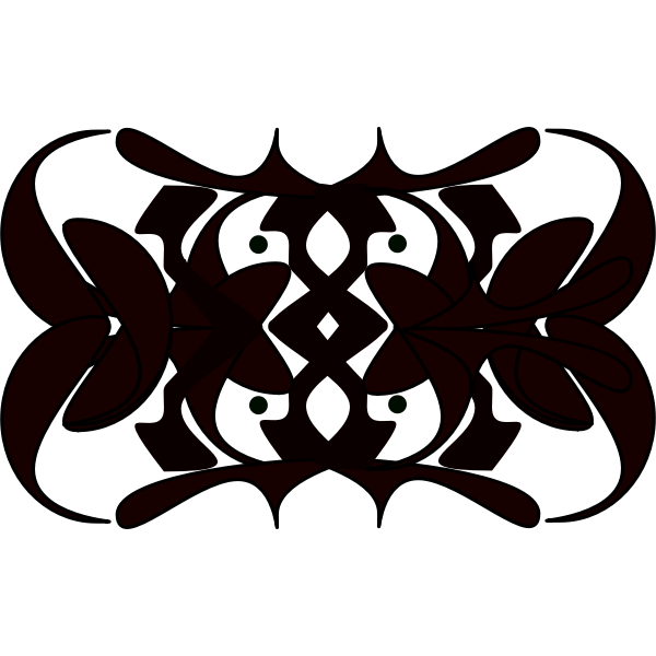 Vector image of symmetrical tribal ornament