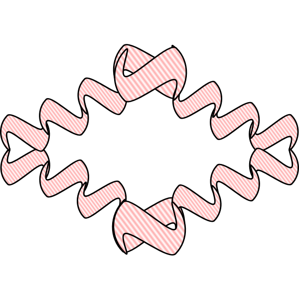 Striped ribbon vector image