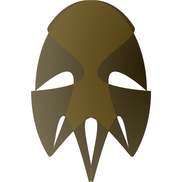 Vector image of tribal African mask