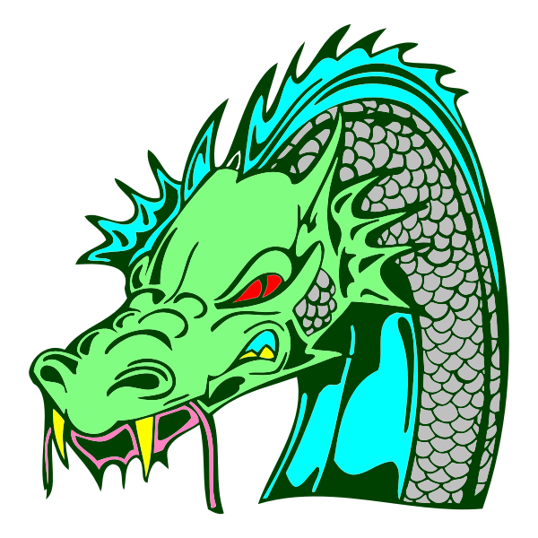 Angry green dragon