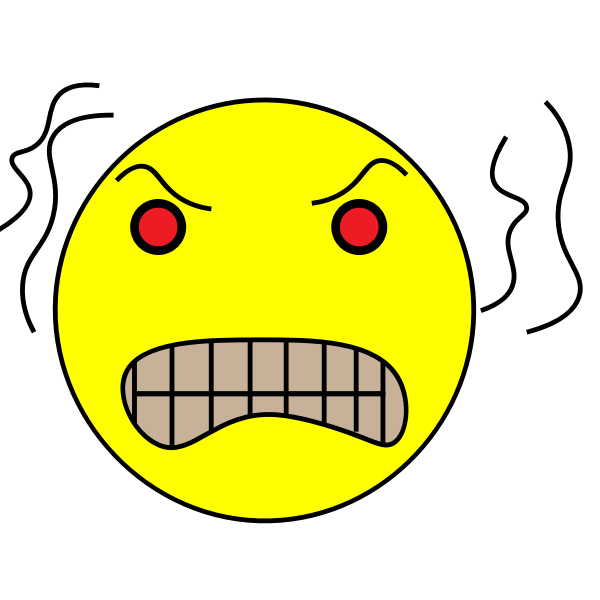 An angry emoticon