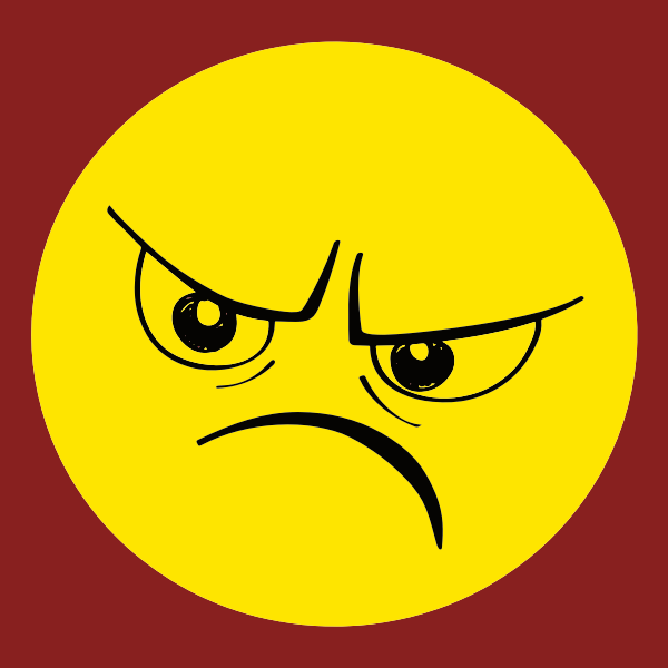 angry face emoticon