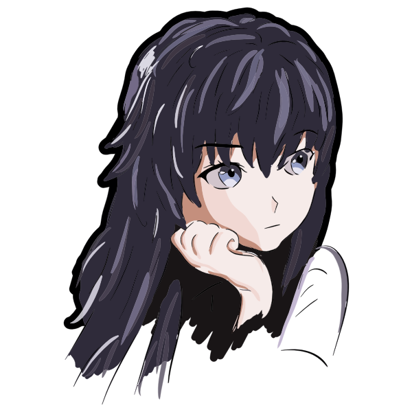 Anime Girl Illustration Free Svg