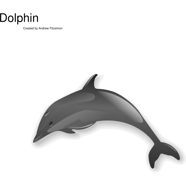 Vector clip art of simple small whale