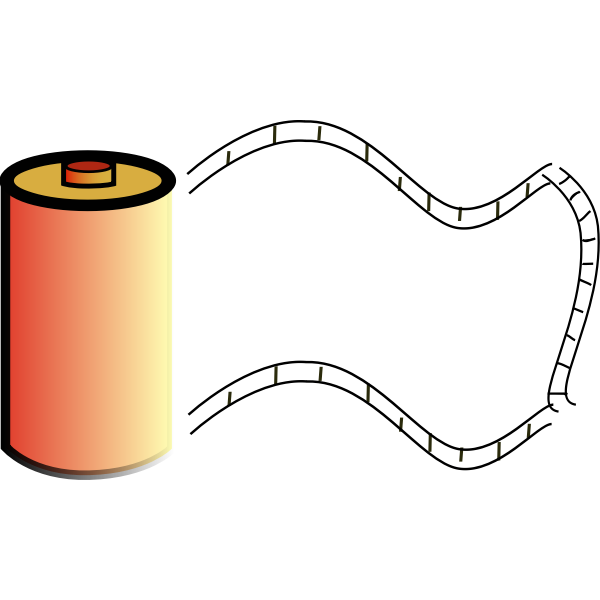 Vector image of red photo film roll