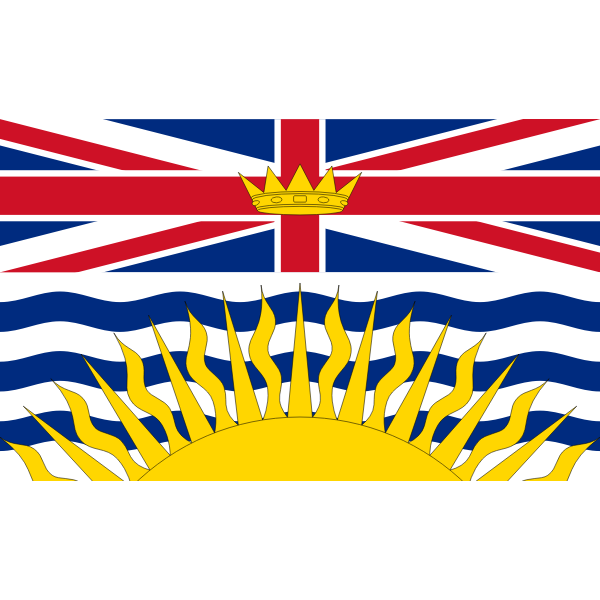 Flag of British Columbia Canada