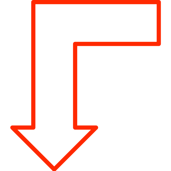 L-shaped arrow