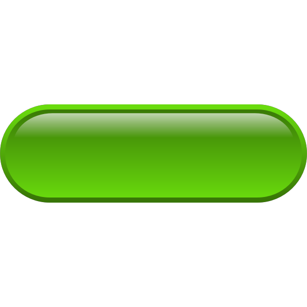 Pill shaped bright green button vector illustration