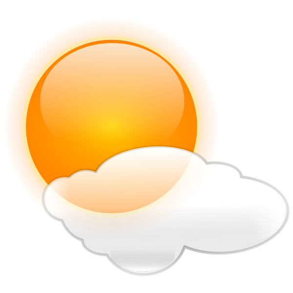 Sun and cloud | Free SVG