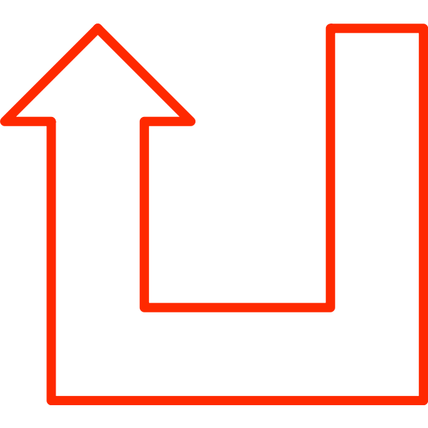 U-shaped arrow