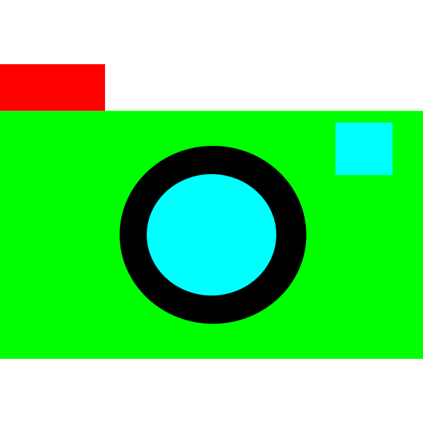 Vector illustration of green camera icon