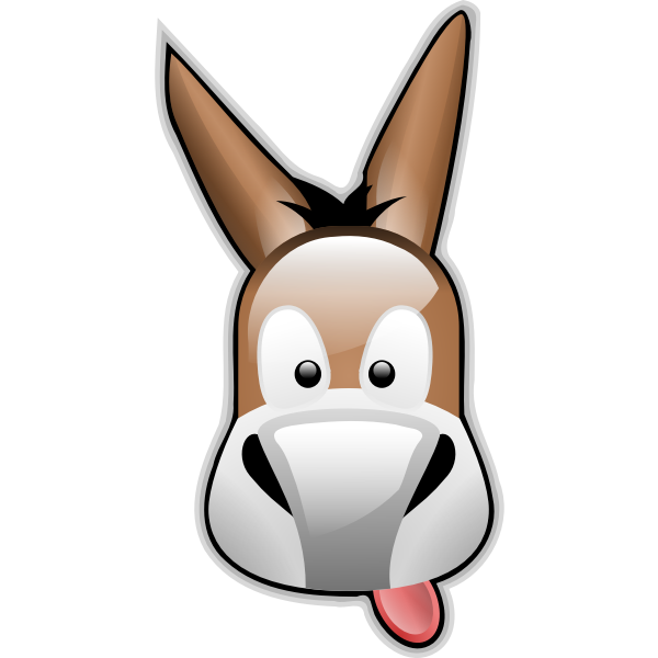 Outlined donkey toy | Free SVG