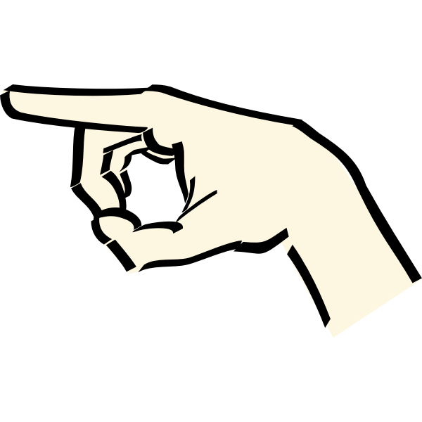 Pointing hand vector image