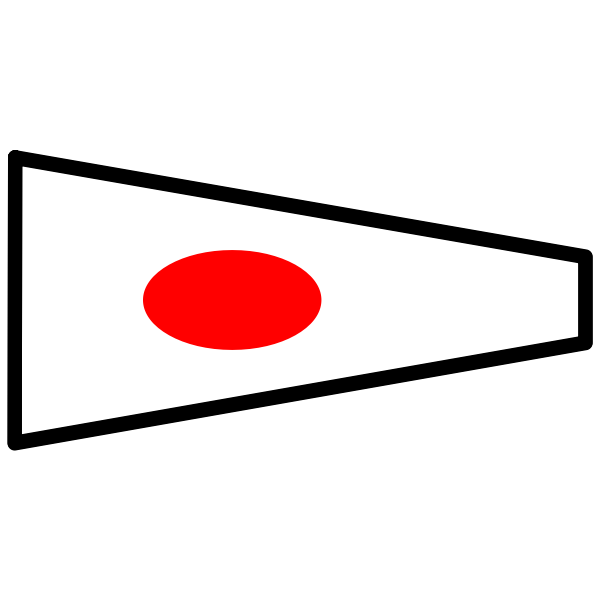 Signal Japanese flag vector clip art - Free SVG