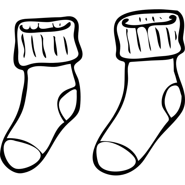 Pair of socks vector image | Free SVG