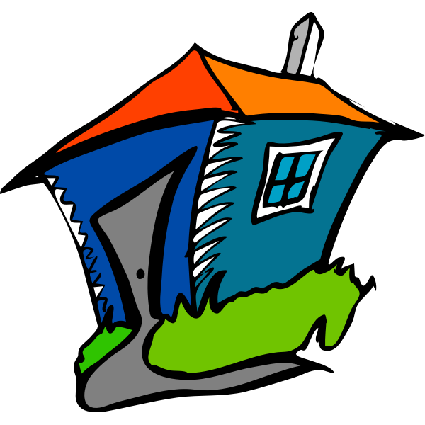 Cartoon vector graphics of a house