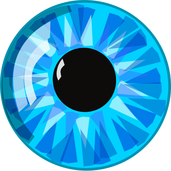 Vector image of crystal blue eye